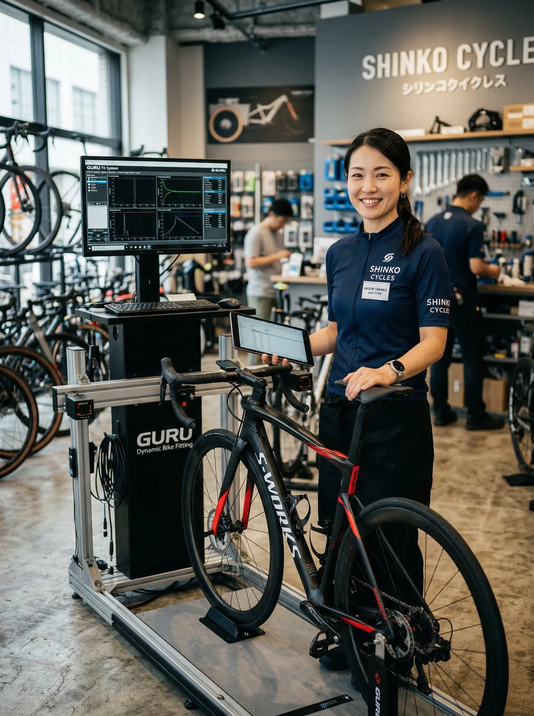 Mika Nakamura, bike fitting specialist at novacrysentia.com